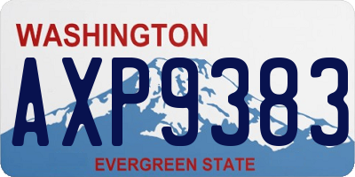 WA license plate AXP9383