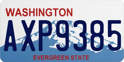 WA license plate AXP9385