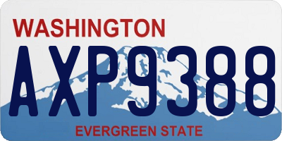 WA license plate AXP9388