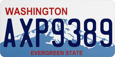 WA license plate AXP9389