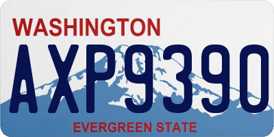 WA license plate AXP9390
