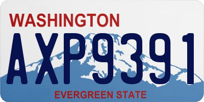WA license plate AXP9391