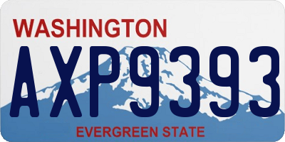 WA license plate AXP9393