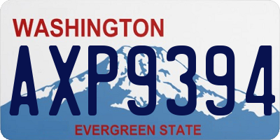 WA license plate AXP9394