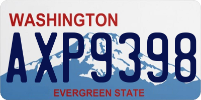 WA license plate AXP9398