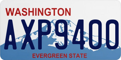 WA license plate AXP9400