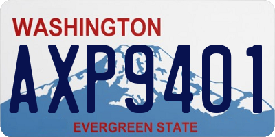 WA license plate AXP9401