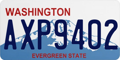 WA license plate AXP9402