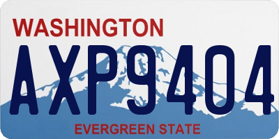 WA license plate AXP9404