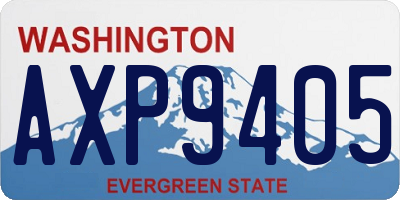 WA license plate AXP9405