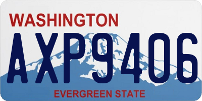 WA license plate AXP9406