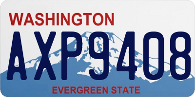 WA license plate AXP9408