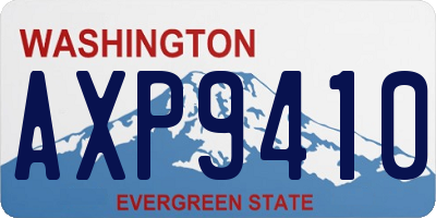 WA license plate AXP9410