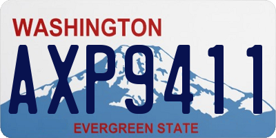 WA license plate AXP9411