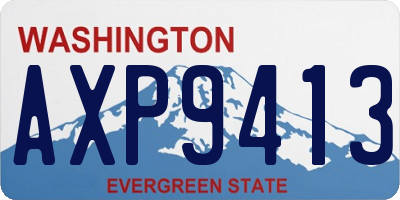 WA license plate AXP9413