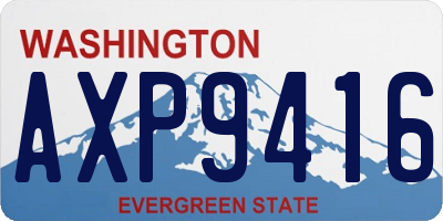 WA license plate AXP9416