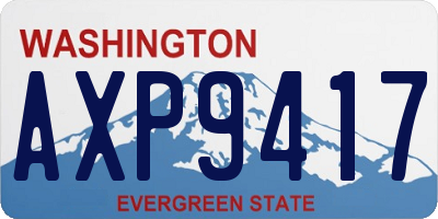 WA license plate AXP9417