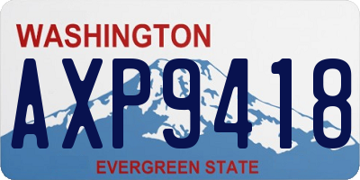 WA license plate AXP9418