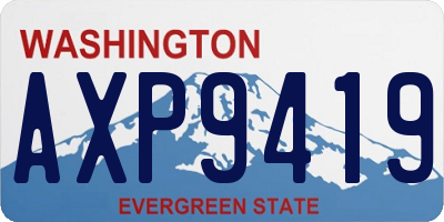 WA license plate AXP9419