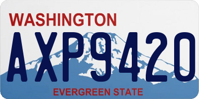 WA license plate AXP9420