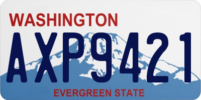 WA license plate AXP9421