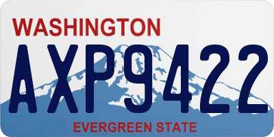 WA license plate AXP9422
