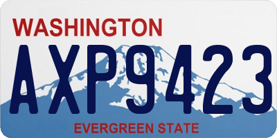 WA license plate AXP9423