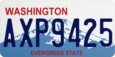 WA license plate AXP9425