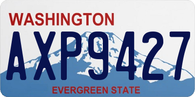 WA license plate AXP9427