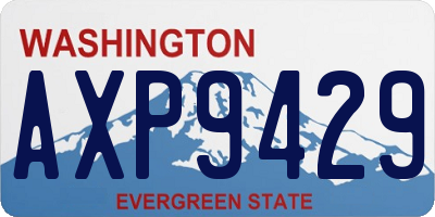 WA license plate AXP9429