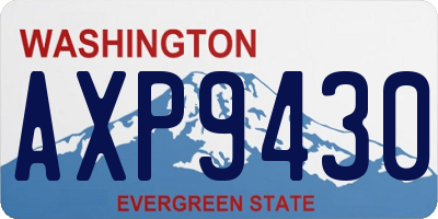WA license plate AXP9430