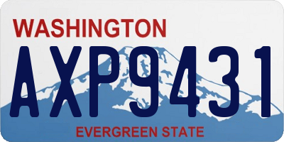 WA license plate AXP9431
