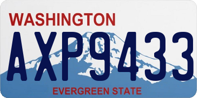WA license plate AXP9433