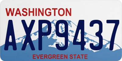 WA license plate AXP9437