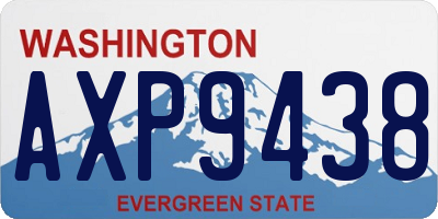 WA license plate AXP9438