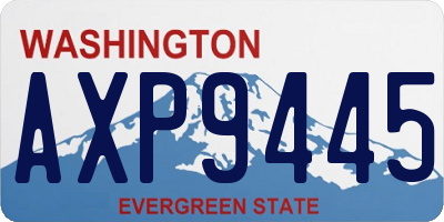 WA license plate AXP9445