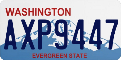 WA license plate AXP9447