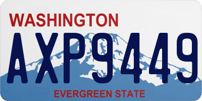 WA license plate AXP9449