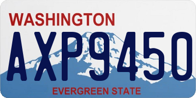 WA license plate AXP9450
