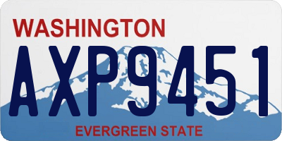 WA license plate AXP9451
