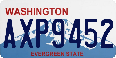 WA license plate AXP9452