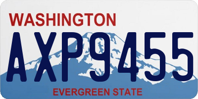 WA license plate AXP9455