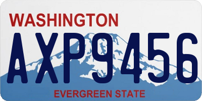 WA license plate AXP9456