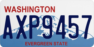 WA license plate AXP9457