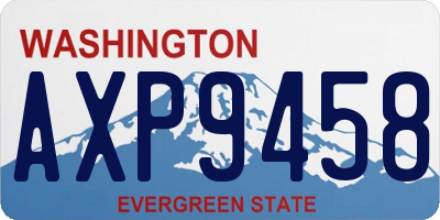 WA license plate AXP9458