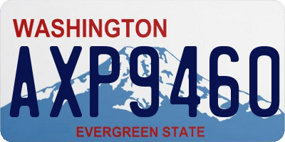 WA license plate AXP9460