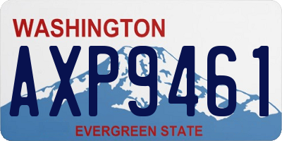 WA license plate AXP9461
