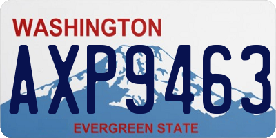 WA license plate AXP9463