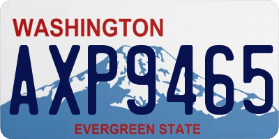 WA license plate AXP9465