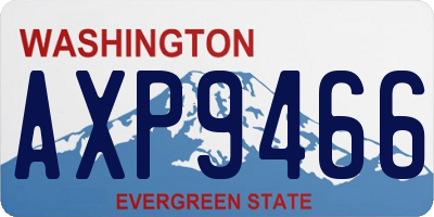 WA license plate AXP9466